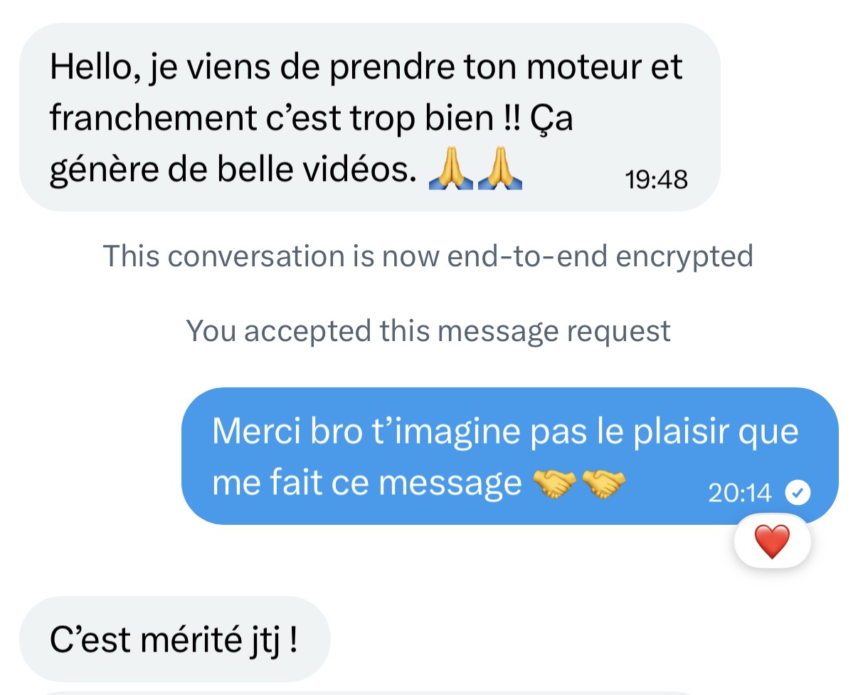 Retour client Pamelys : Ça génère de belles vidéos.