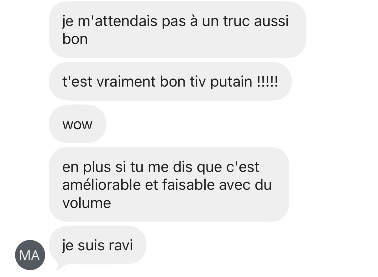 Retour client Pamelys : Je ne m’attendais pas à un truc aussi bon.